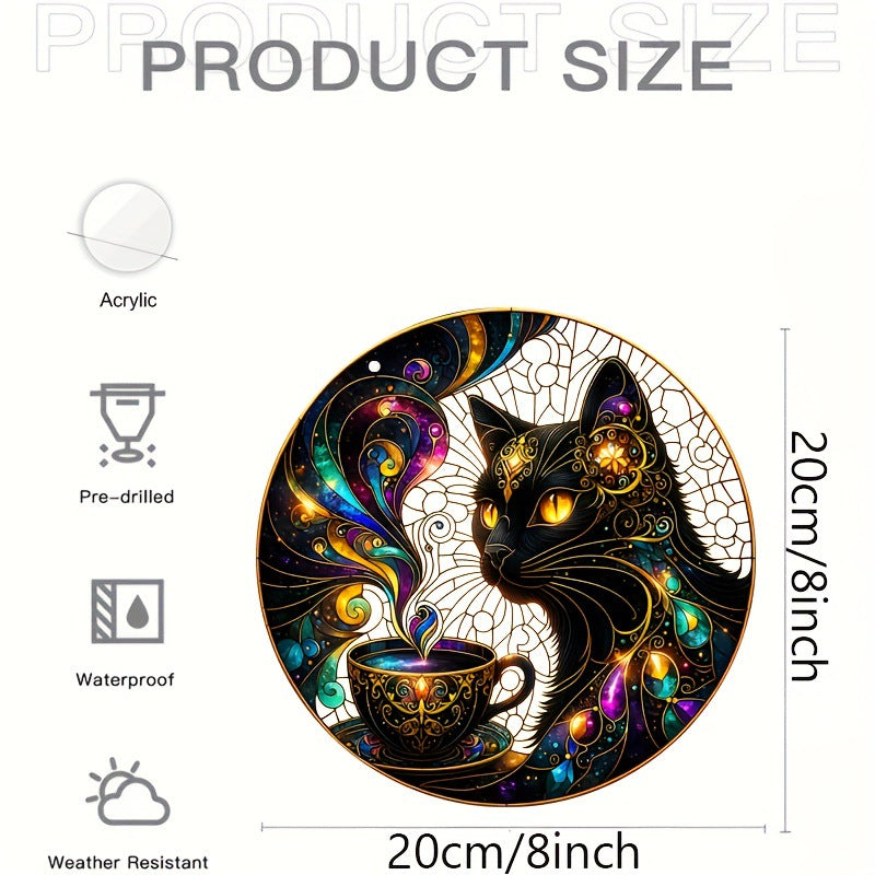 MoonCat Handmade Wall Decor - Bohemian Sculpture for Living Room