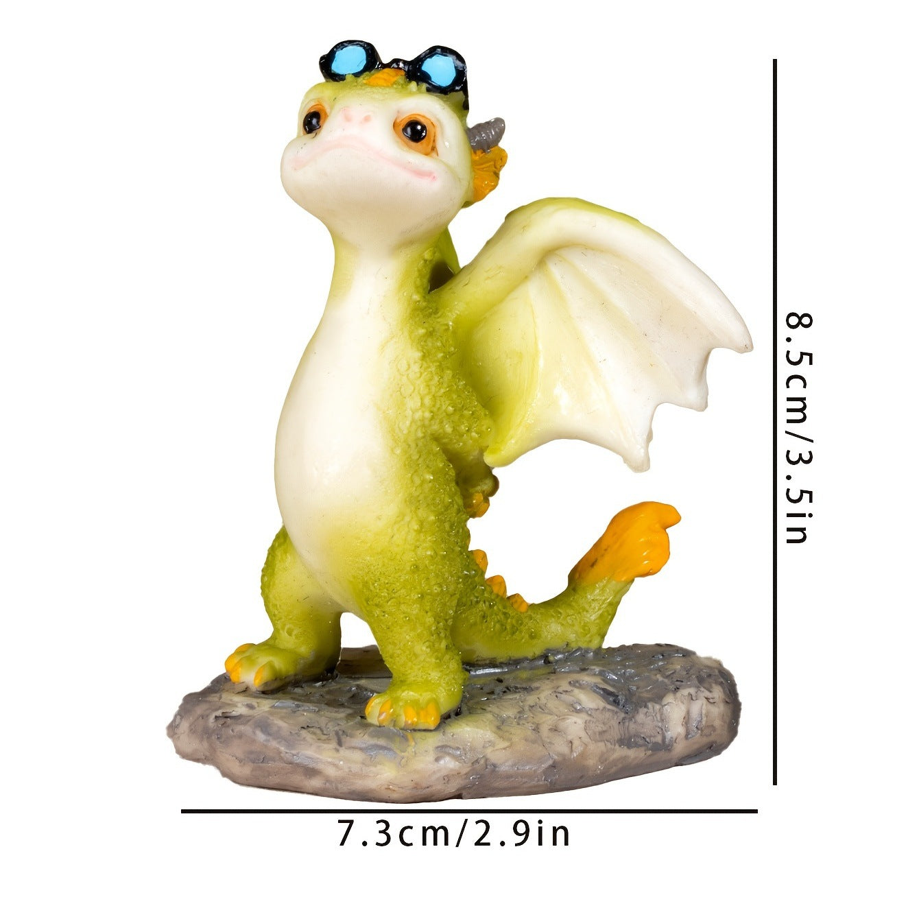 Dragon Statue Mini Figurine - Reading Dragon Decor