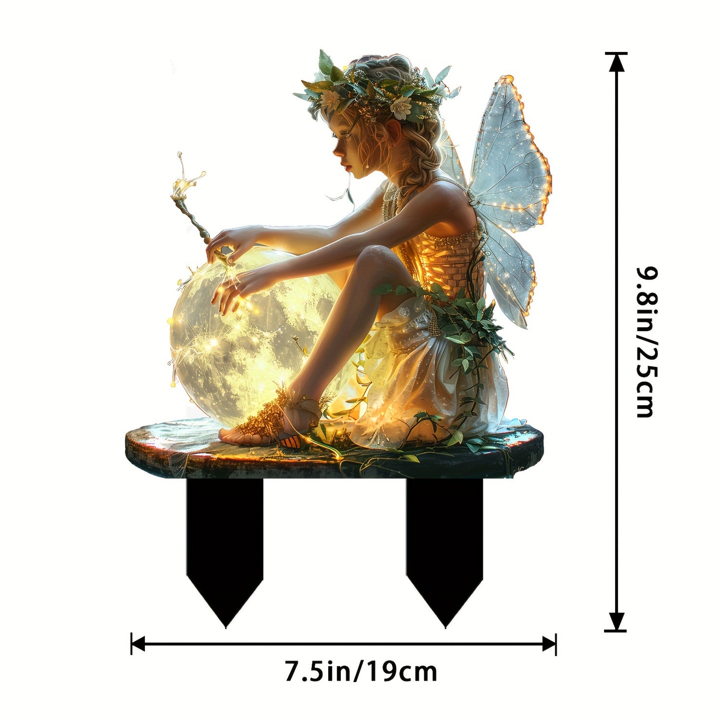 2D Fairy Light-Catching Acrylic Garden Stake Decor