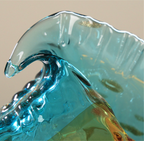 Seashell - Hand Blown Glass Coastal Unique Ocean Shell Conch Art Figurines