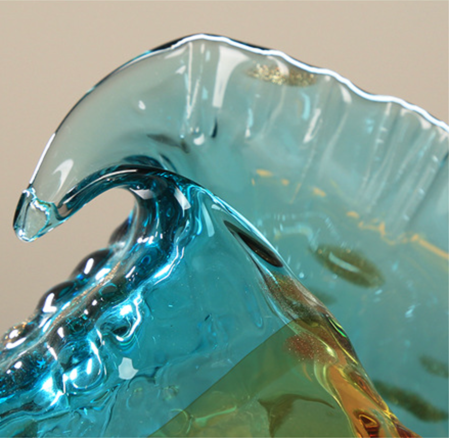 Seashell - Hand Blown Glass Coastal Unique Ocean Shell Conch Art Figurines