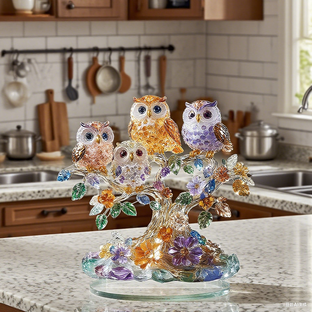 Owl 2D Acrylic Home Decor Ornament - Animal Art Craft & Gift