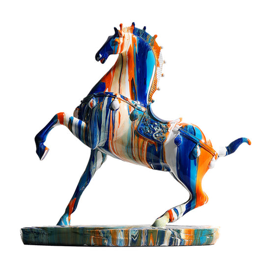 Elegant Resin Horse Statue - Beautiful Home Decor for Living Room, Perfect Housewarming Gift