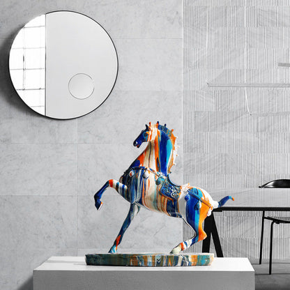 Elegant Resin Horse Statue - Beautiful Home Decor for Living Room, Perfect Housewarming Gift