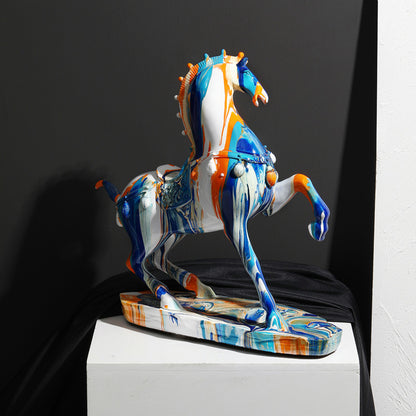 Elegant Resin Horse Statue - Beautiful Home Decor for Living Room, Perfect Housewarming Gift