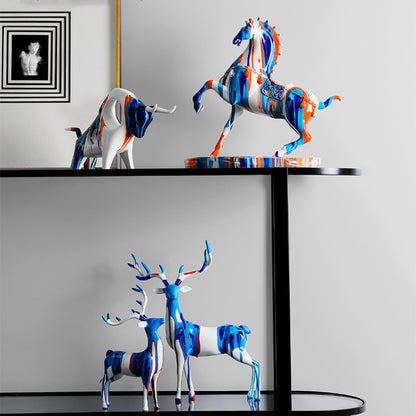 Elegant Resin Horse Statue - Beautiful Home Decor for Living Room, Perfect Housewarming Gift