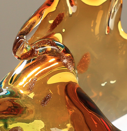 Seashell - Hand Blown Glass Coastal Unique Ocean Shell Conch Art Figurines