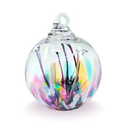Luke Adams Handmade Glass Gazing Balls for Garden – Hand Blown Glass Gazing Ball for Yard Décor – Decorative Garden Globe (Wildflower)