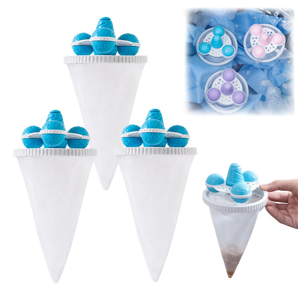 Reusable Washing Machine Lint Catcher Mesh Bags, 3-Pack