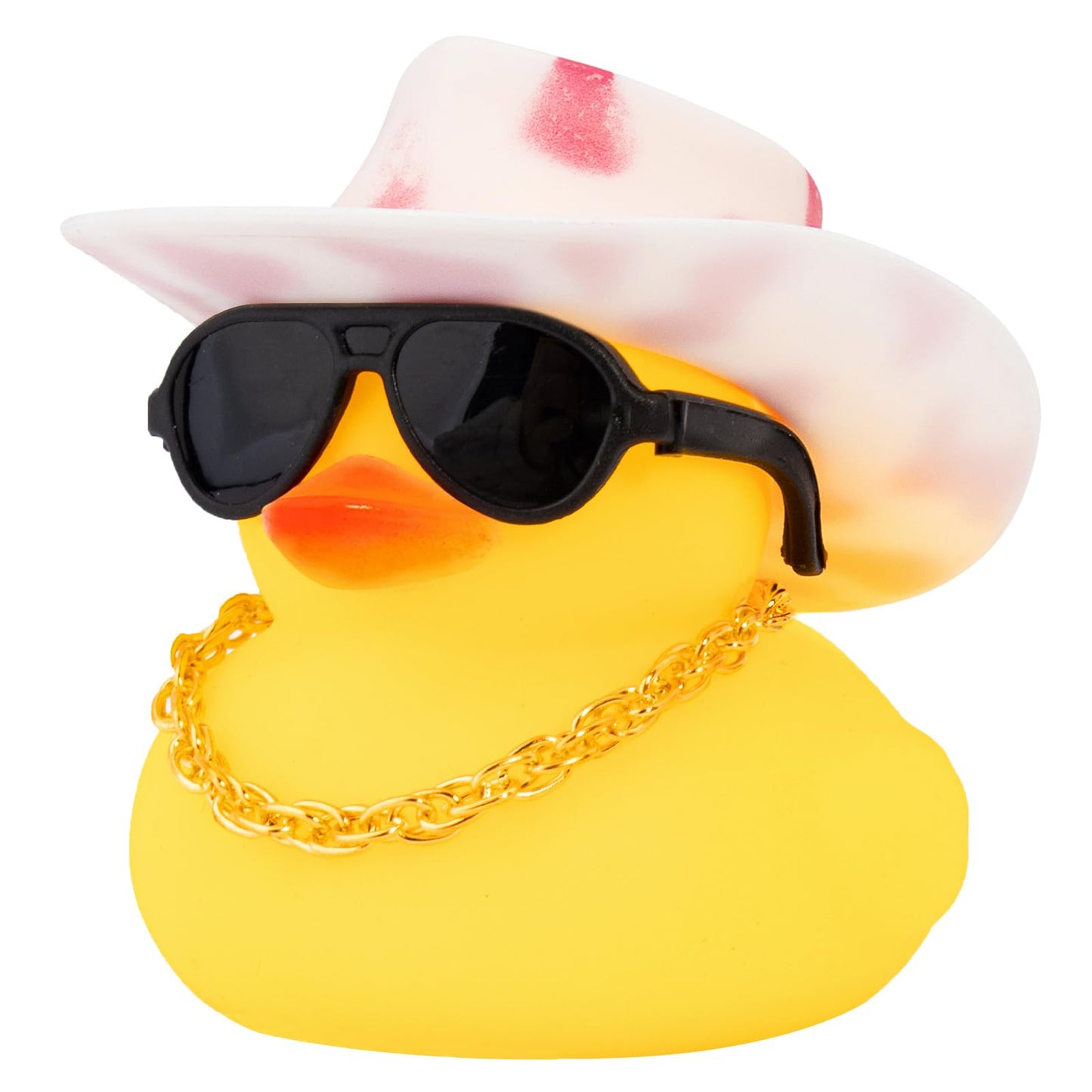 Rubber Duck Car Ornaments Yellow Duck Car Dashboard Decorations with Propeller Helmet for Christmas Decor and Home Decorations for Adults (U-Black)