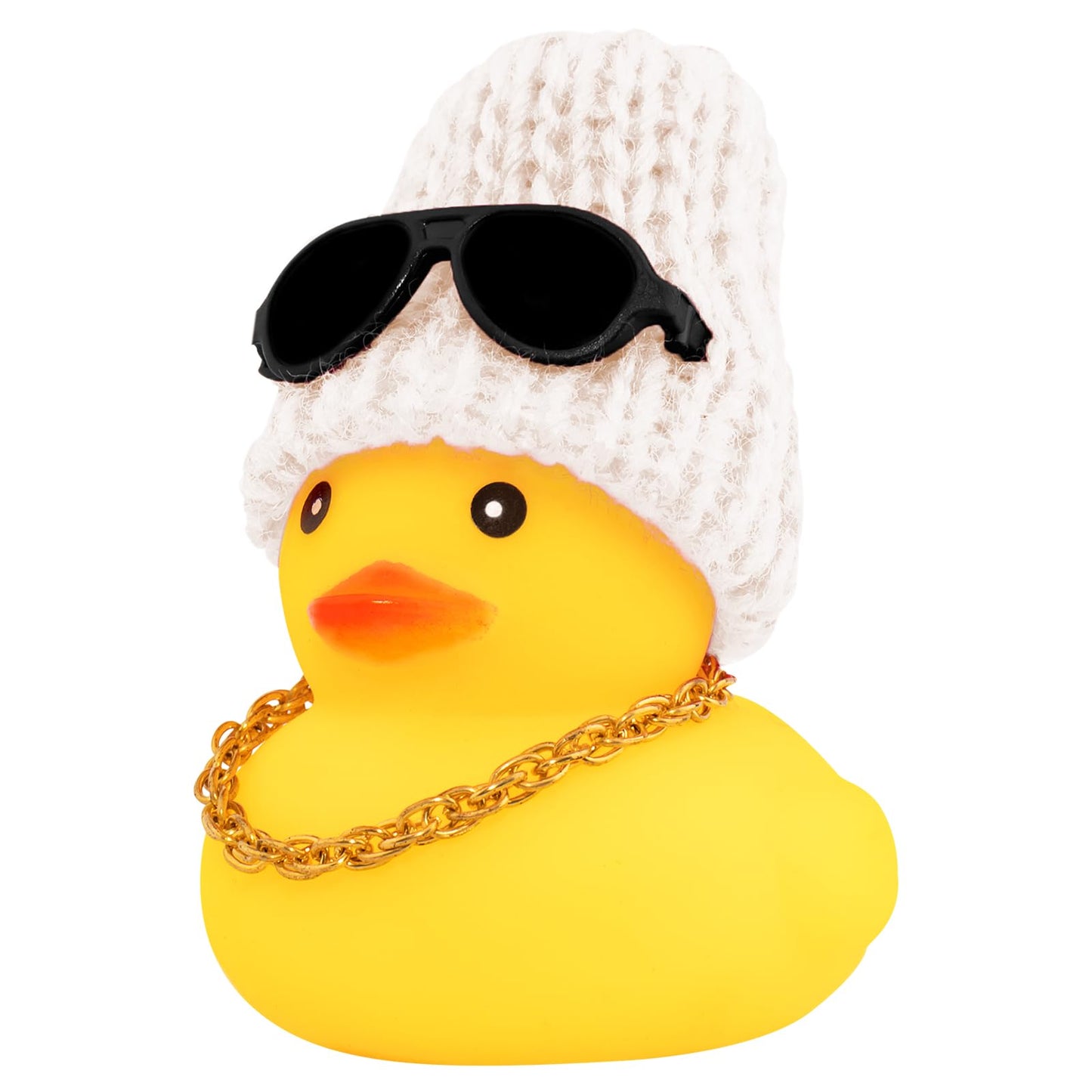 Rubber Duck Car Ornaments Yellow Duck Car Dashboard Decorations with Propeller Helmet for Christmas Decor and Home Decorations for Adults (U-Black)