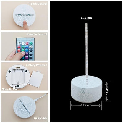 Acrylic Hockey Player Night Light - Bedroom Decor