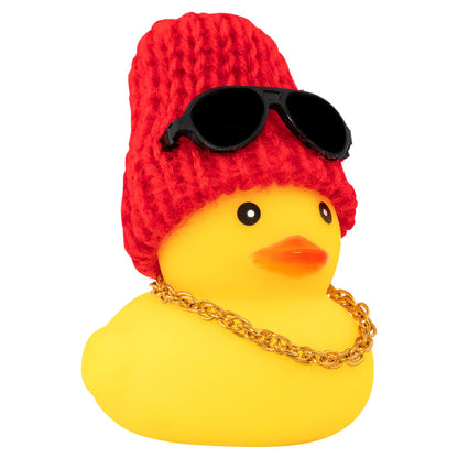 Car Rubber Duck, Yellow Duck Decoration Dashboard with Sun Hat Necklace Sunglasses for Car Dashboard Decorations, C-Duck-Black Cowboy Hat-Scarf