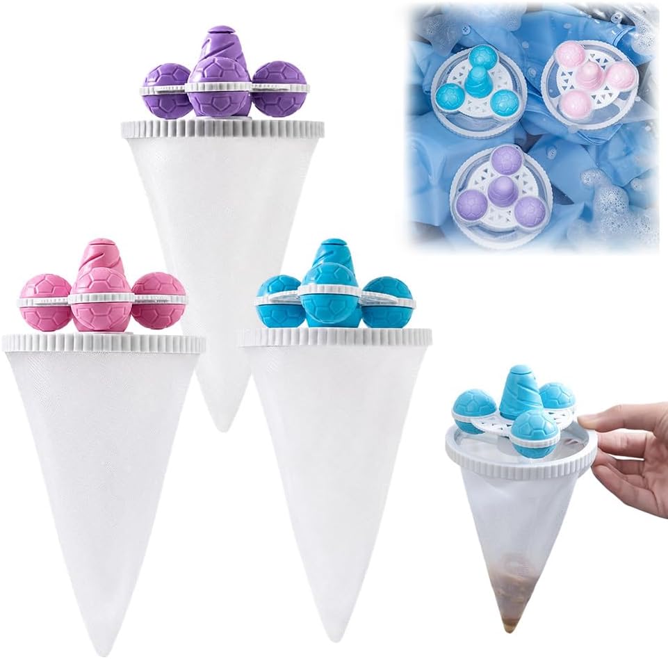 Reusable Washing Machine Lint Catcher Mesh Bags, 3-Pack