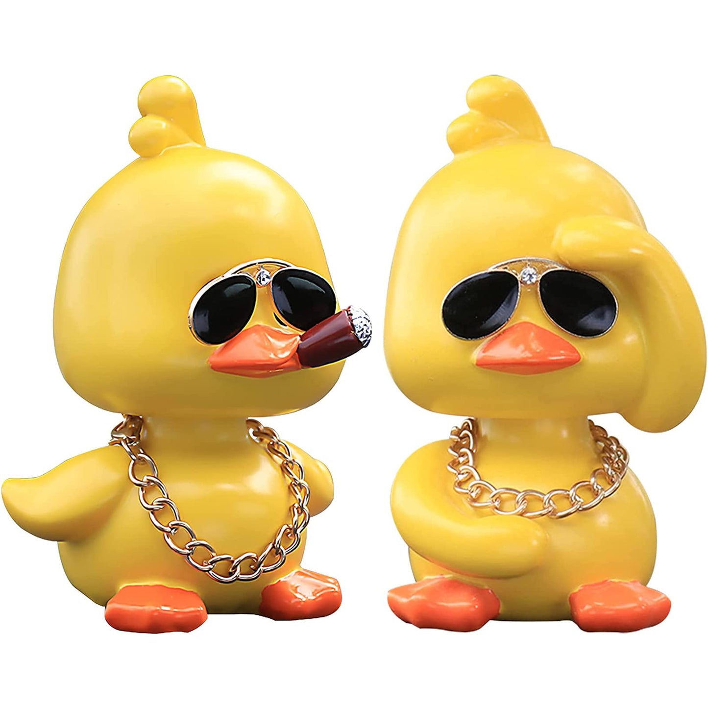 Cute Yellow Duck Car Ornaments Cool Duck Car Dashboard Decorations Shaking Head Doll