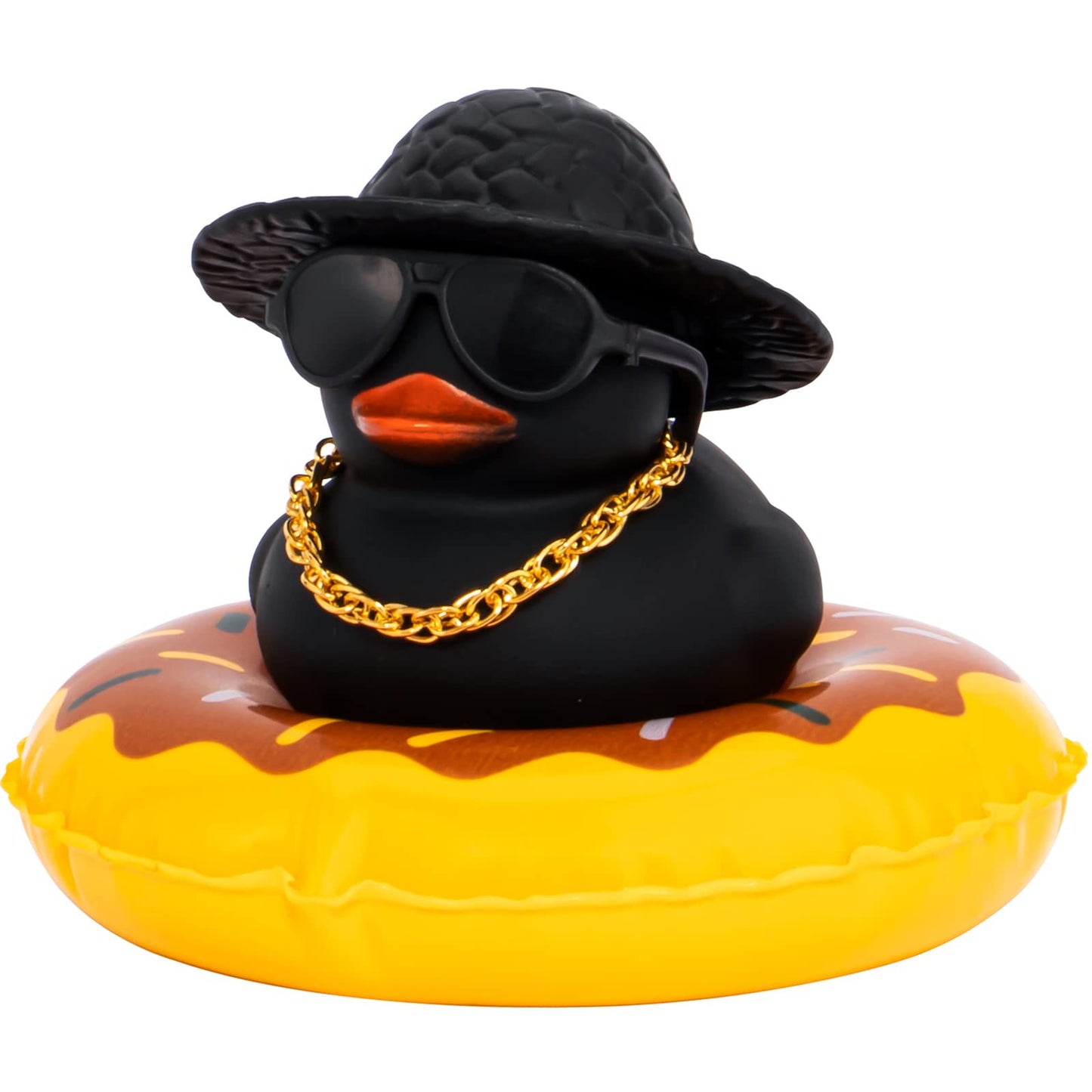 Pink Rubber Duck, Heart-Shaped Sunglasses Rubber Ducks for Cars, Funny and Cool as Car Ornament Gifts, Pink Cowboy Hat