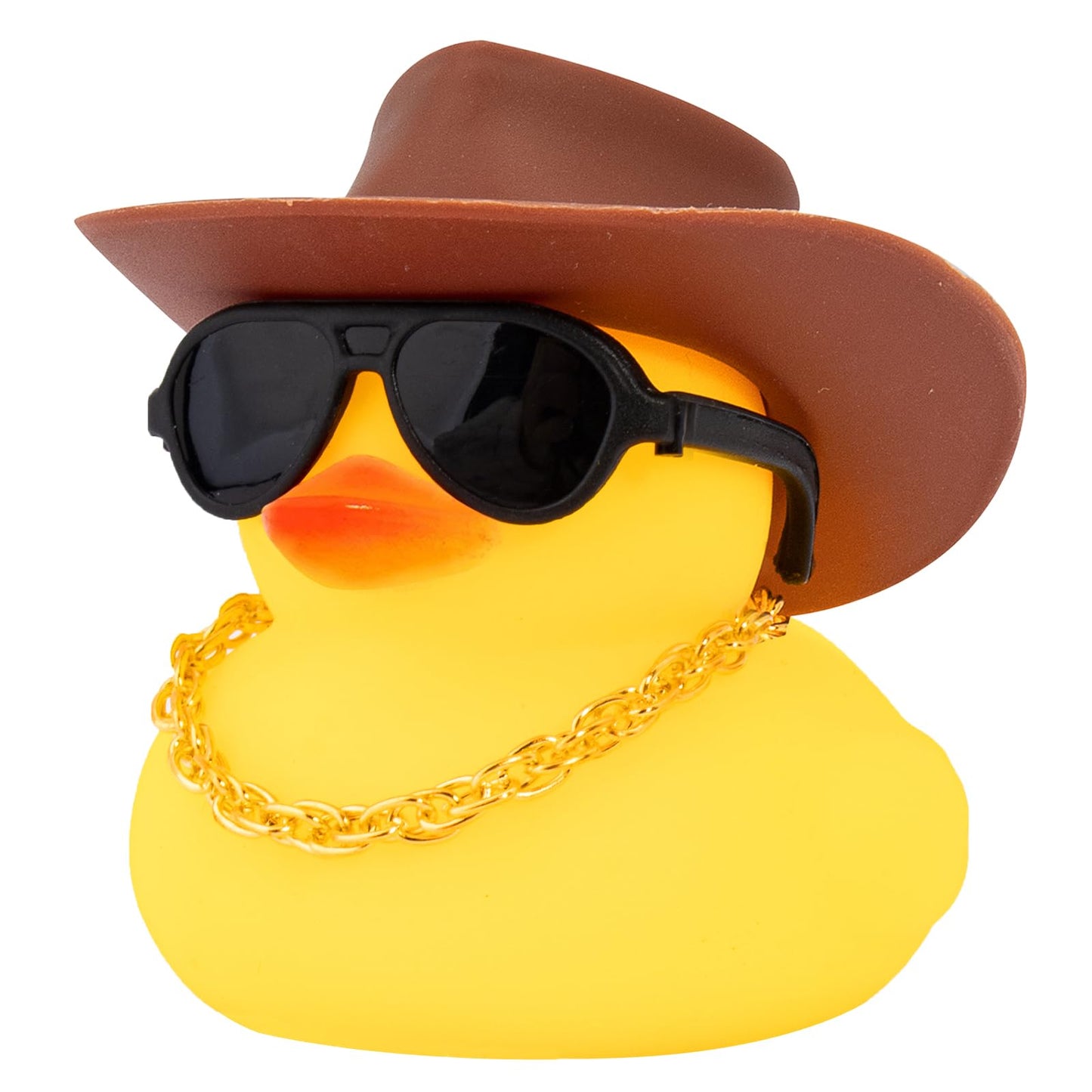 Rubber Duck Car Ornaments Yellow Duck Car Dashboard Decorations with Propeller Helmet for Christmas Decor and Home Decorations for Adults (U-Black)