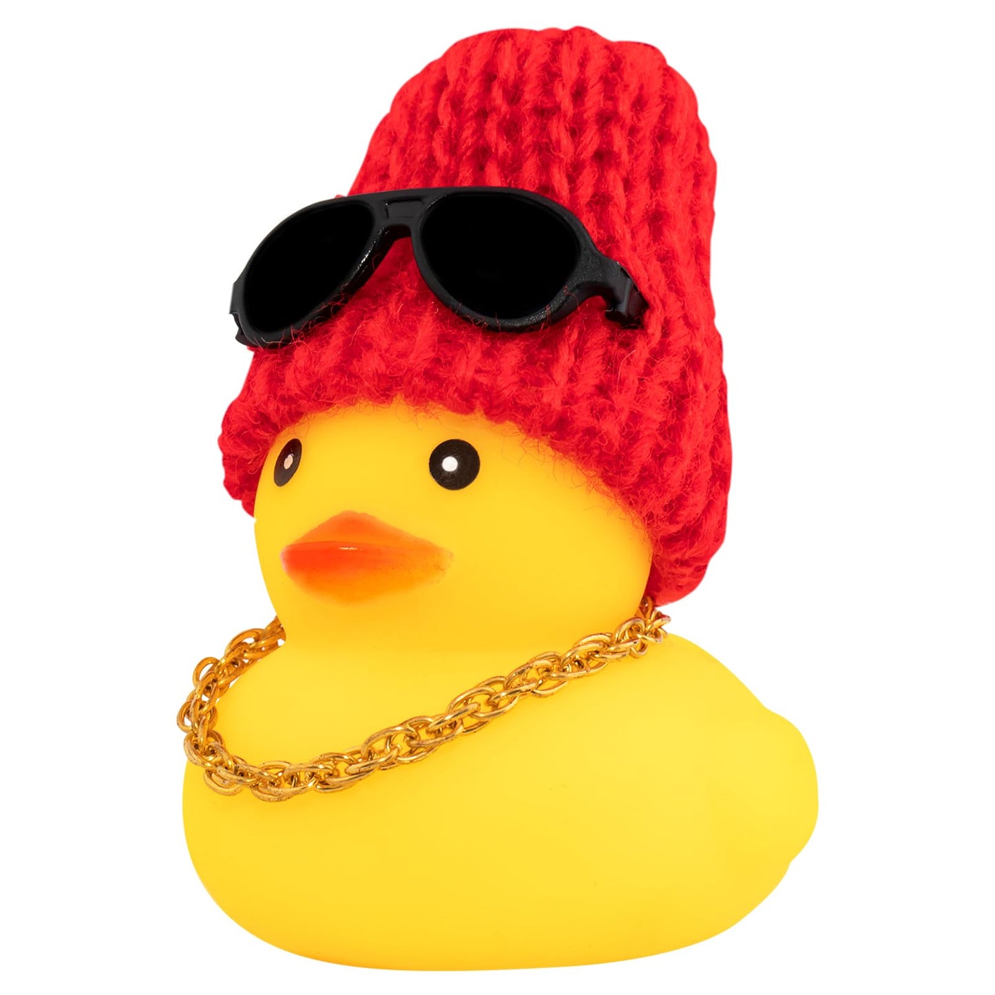 Rubber Duck Car Ornaments Yellow Duck Car Dashboard Decorations with Propeller Helmet for Christmas Decor and Home Decorations for Adults (U-Black)