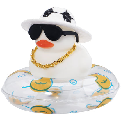 Pink Rubber Duck, Heart-Shaped Sunglasses Rubber Ducks for Cars, Funny and Cool as Car Ornament Gifts, Pink Cowboy Hat