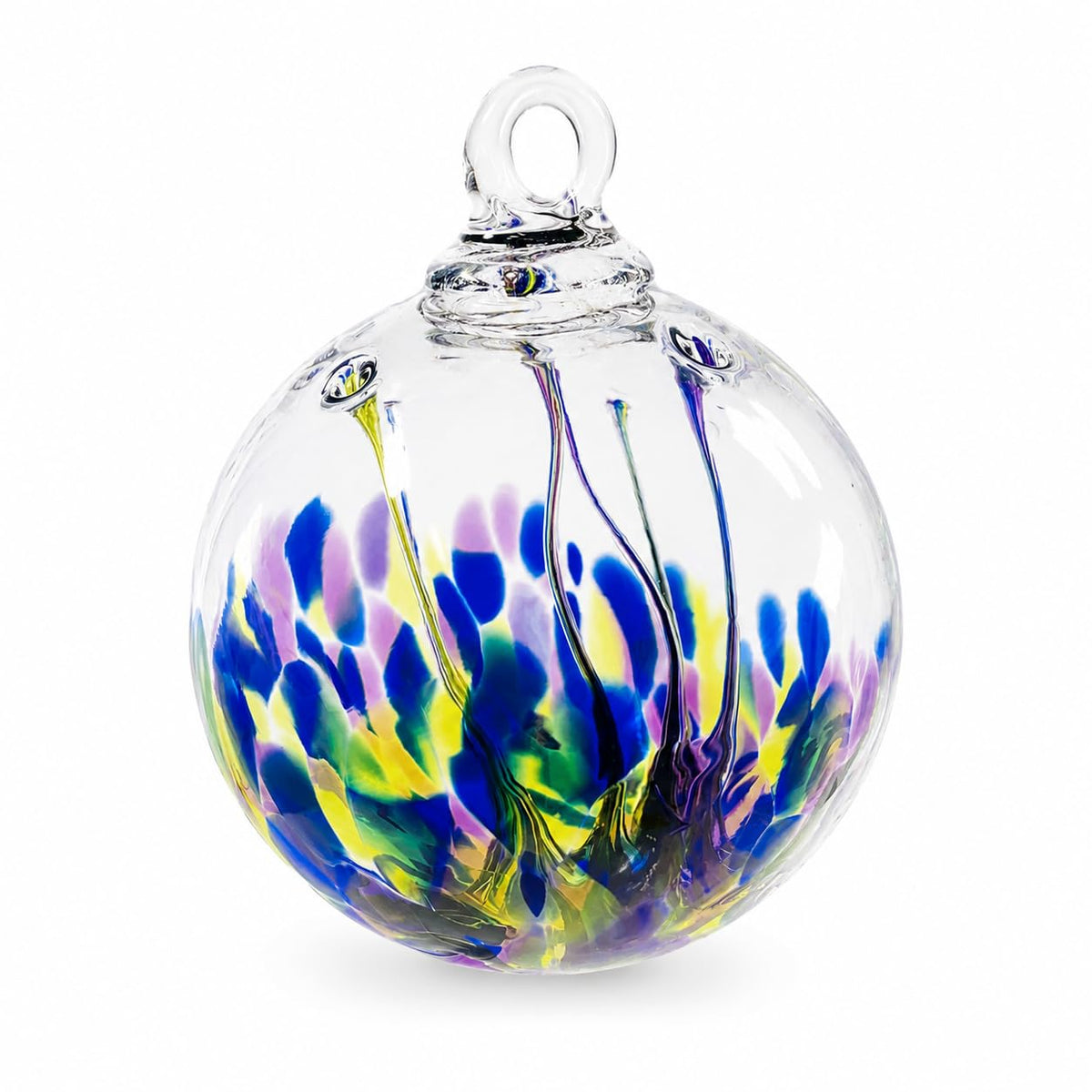 Luke Adams Handmade Glass Gazing Balls for Garden – Hand Blown Glass Gazing Ball for Yard Décor – Decorative Garden Globe (Wildflower)
