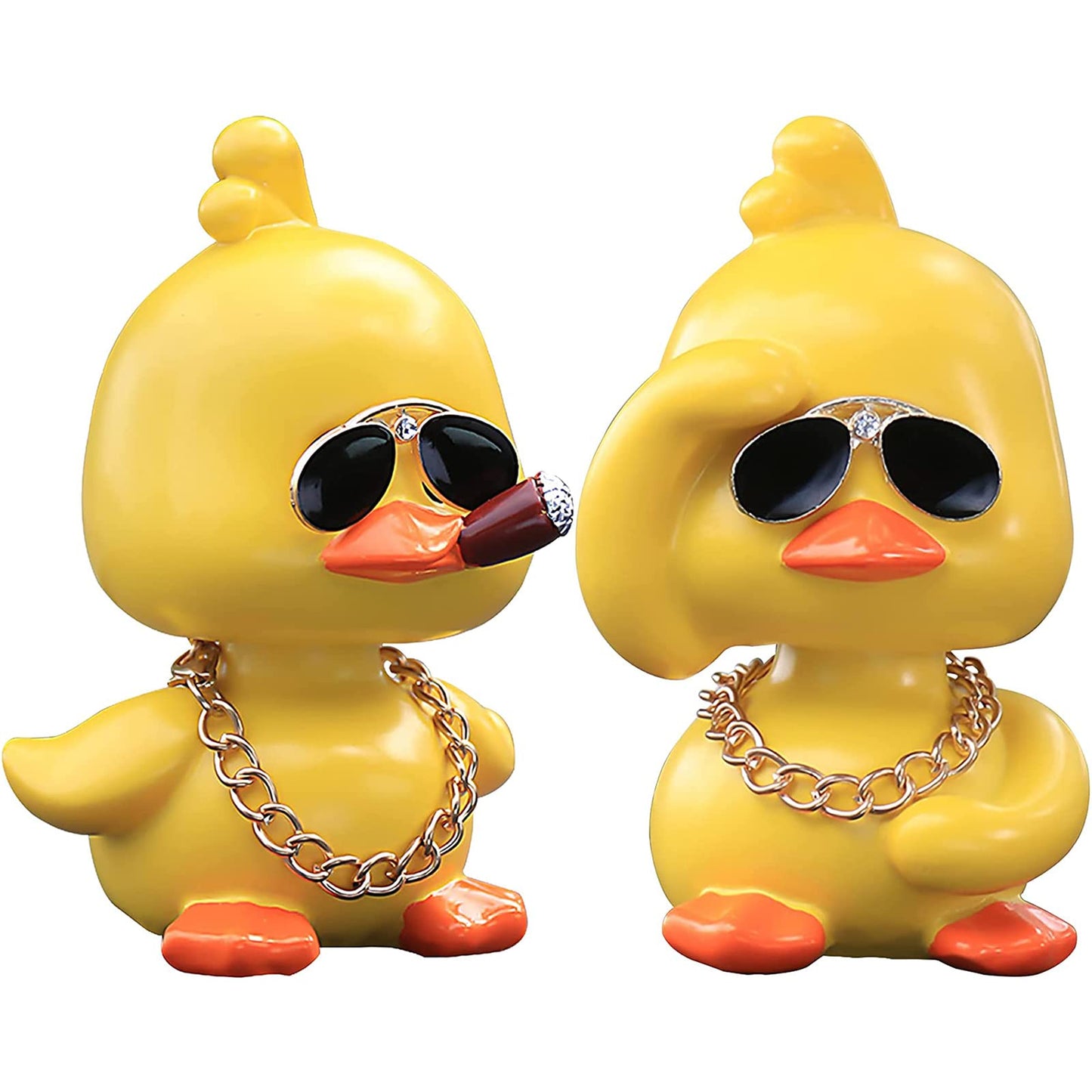 Cute Yellow Duck Car Ornaments Cool Duck Car Dashboard Decorations Shaking Head Doll