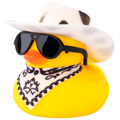 Rubber Duck Car Ornaments Yellow Duck Car Dashboard Decorations with Propeller Helmet for Christmas Decor and Home Decorations for Adults (U-Black)