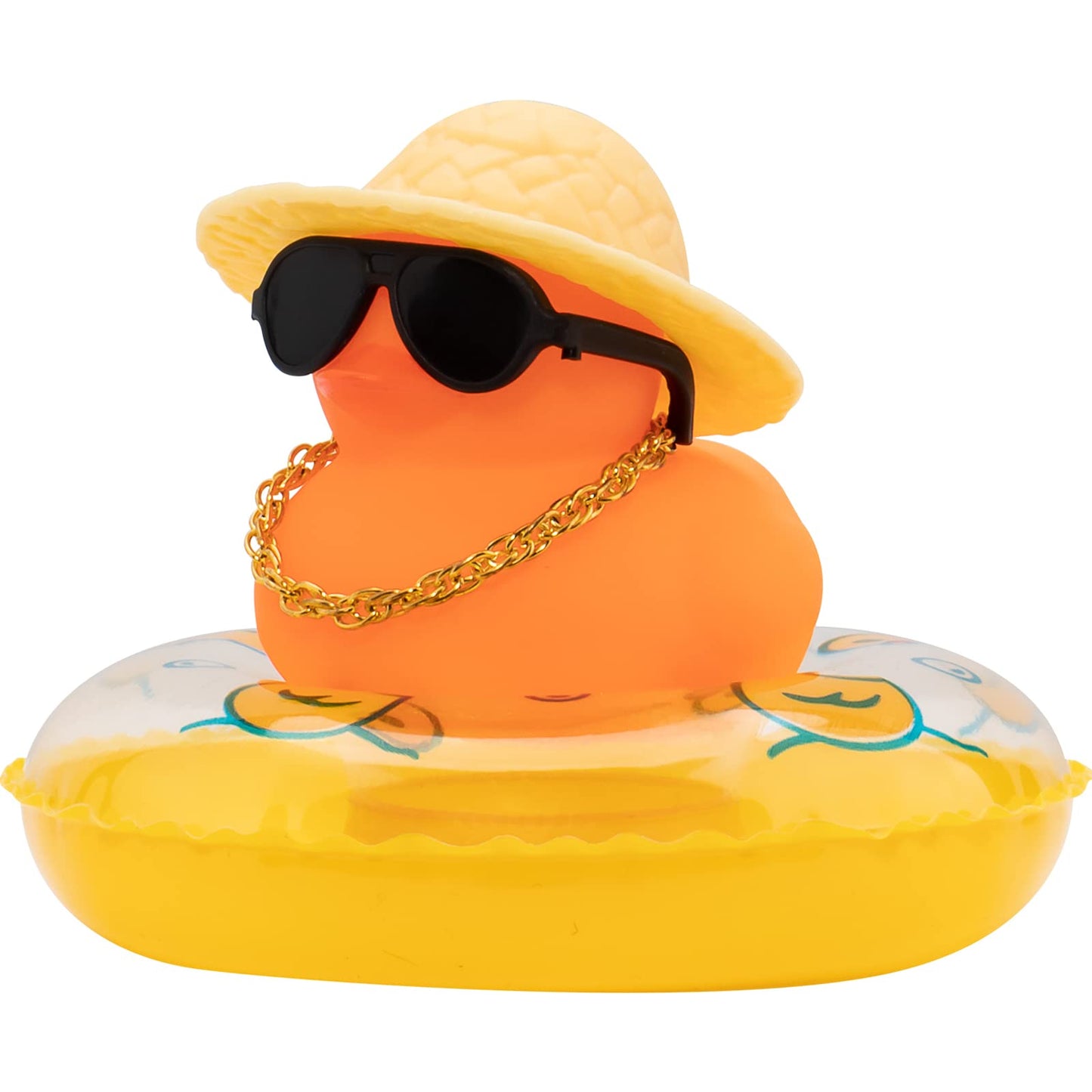 Pink Rubber Duck, Heart-Shaped Sunglasses Rubber Ducks for Cars, Funny and Cool as Car Ornament Gifts, Pink Cowboy Hat