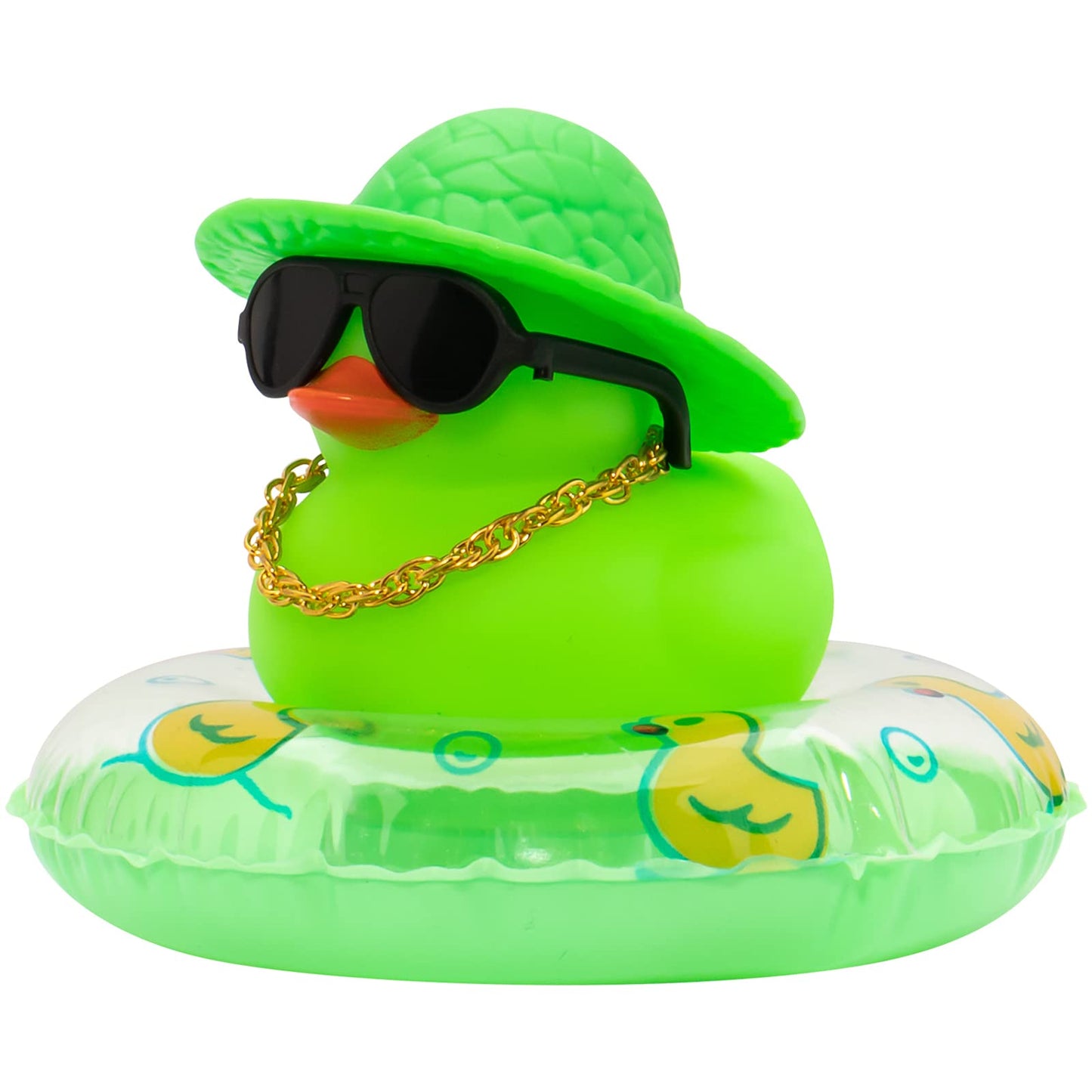 Pink Rubber Duck, Heart-Shaped Sunglasses Rubber Ducks for Cars, Funny and Cool as Car Ornament Gifts, Pink Cowboy Hat