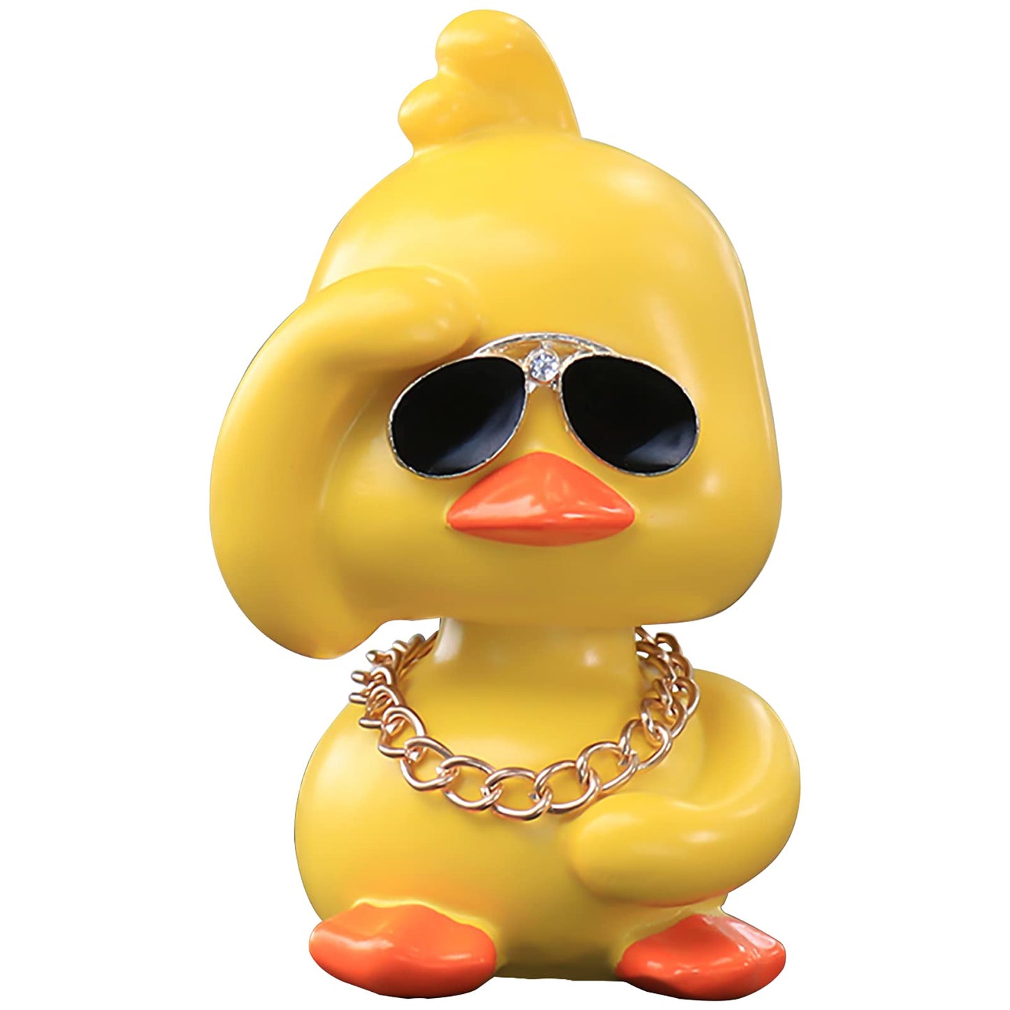 Cute Yellow Duck Car Ornaments Cool Duck Car Dashboard Decorations Shaking Head Doll
