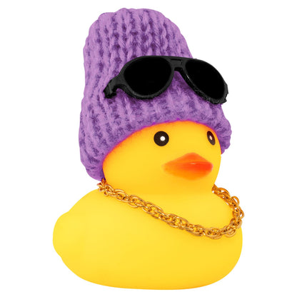 Car Rubber Duck, Yellow Duck Decoration Dashboard with Sun Hat Necklace Sunglasses for Car Dashboard Decorations, C-Duck-Black Cowboy Hat-Scarf