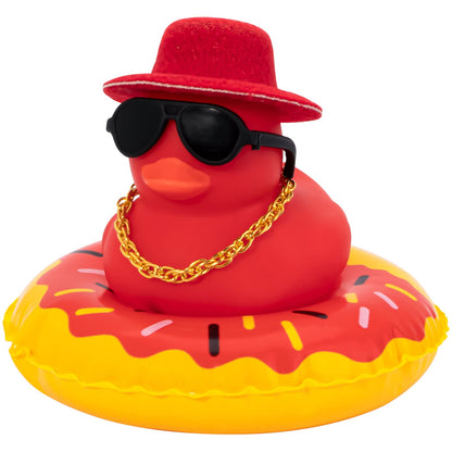 Pink Rubber Duck, Heart-Shaped Sunglasses Rubber Ducks for Cars, Funny and Cool as Car Ornament Gifts, Pink Cowboy Hat