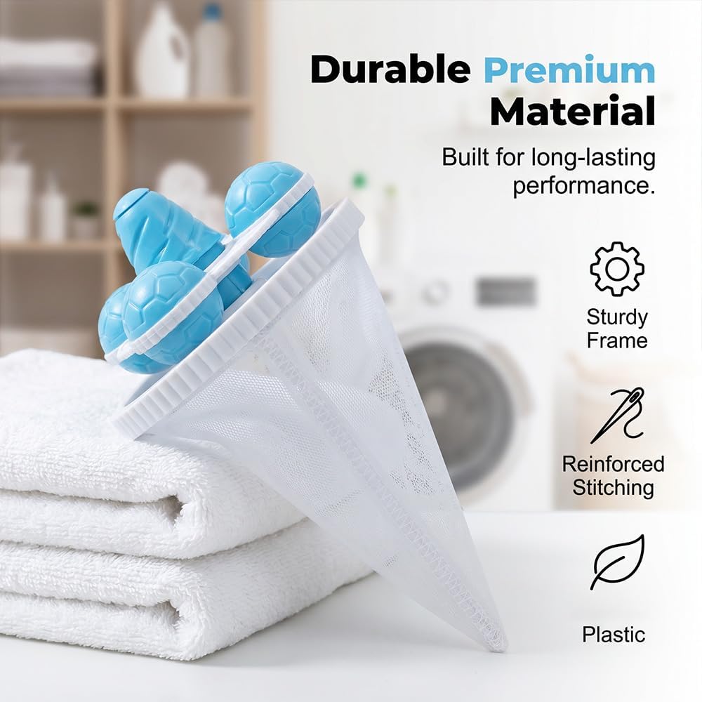 Reusable Washing Machine Lint Catcher Mesh Bags, 3-Pack
