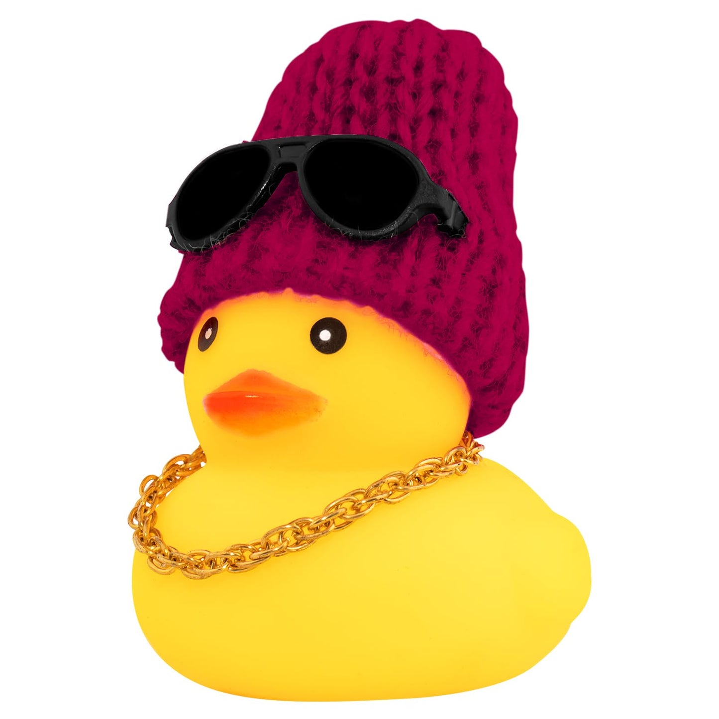 Rubber Duck Car Ornaments Yellow Duck Car Dashboard Decorations with Propeller Helmet for Christmas Decor and Home Decorations for Adults (U-Black)