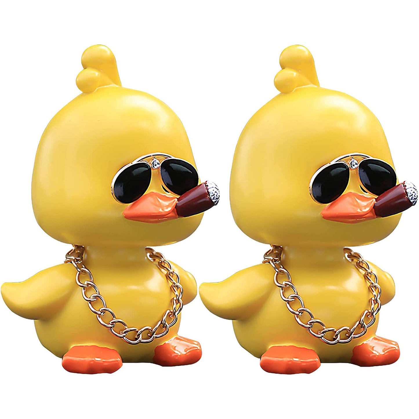 Cute Yellow Duck Car Ornaments Cool Duck Car Dashboard Decorations Shaking Head Doll