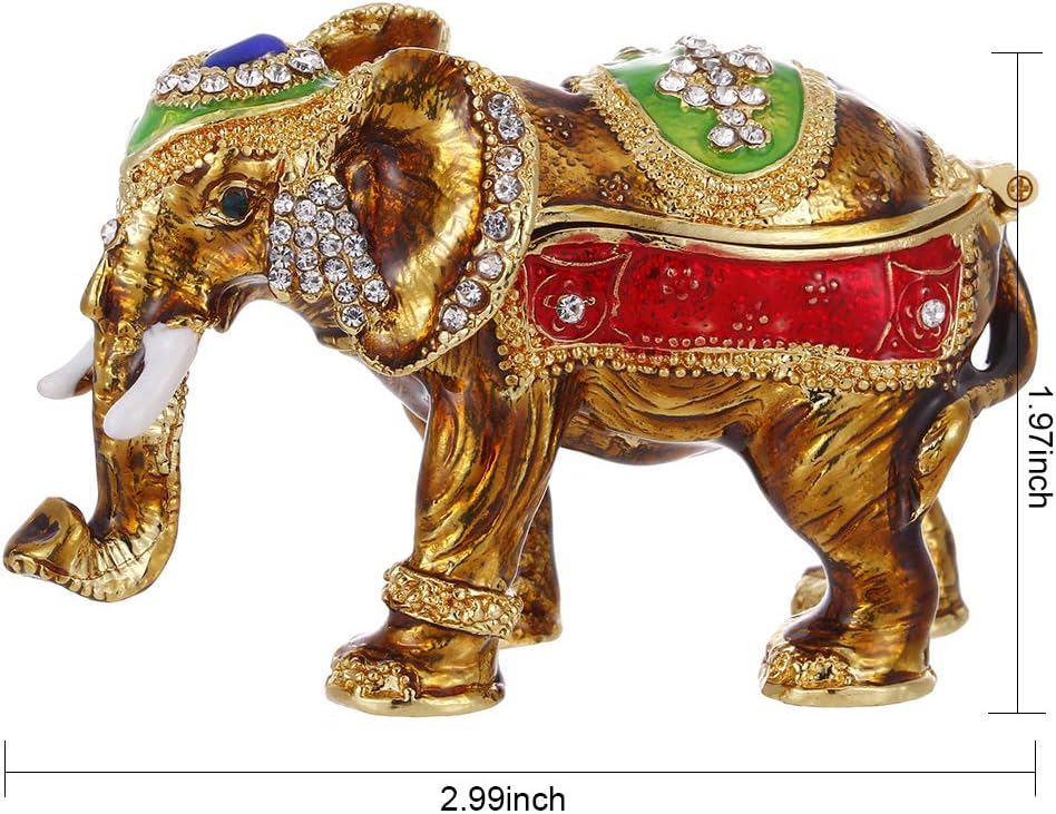 Enamel Animal Trinket Box – Elephant & More Designs