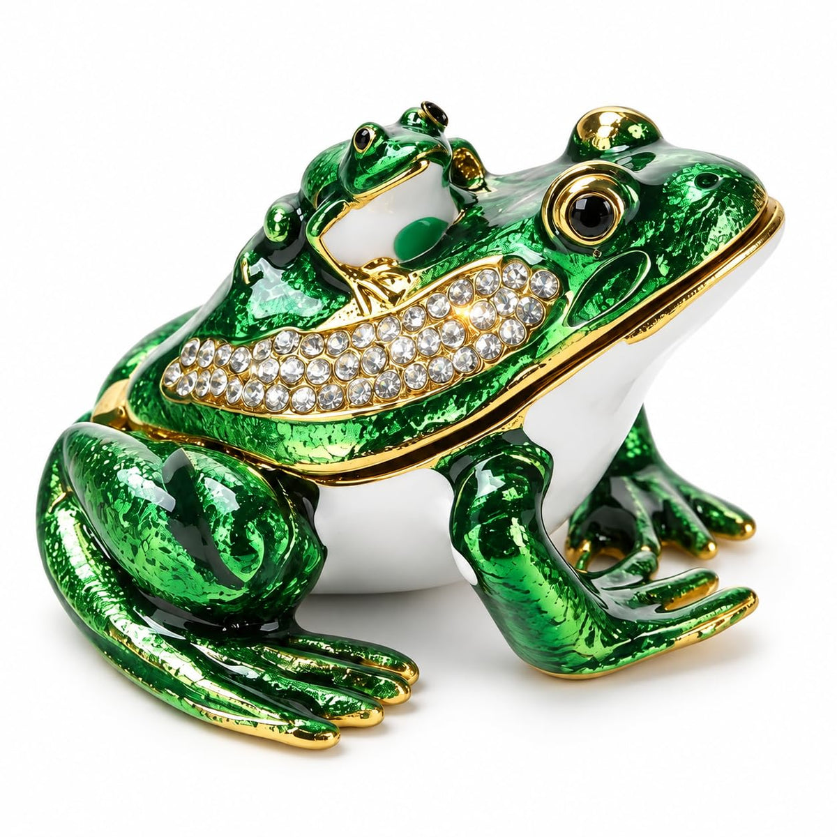 Enamel Peacock & Nature-Inspired Trinket Boxes