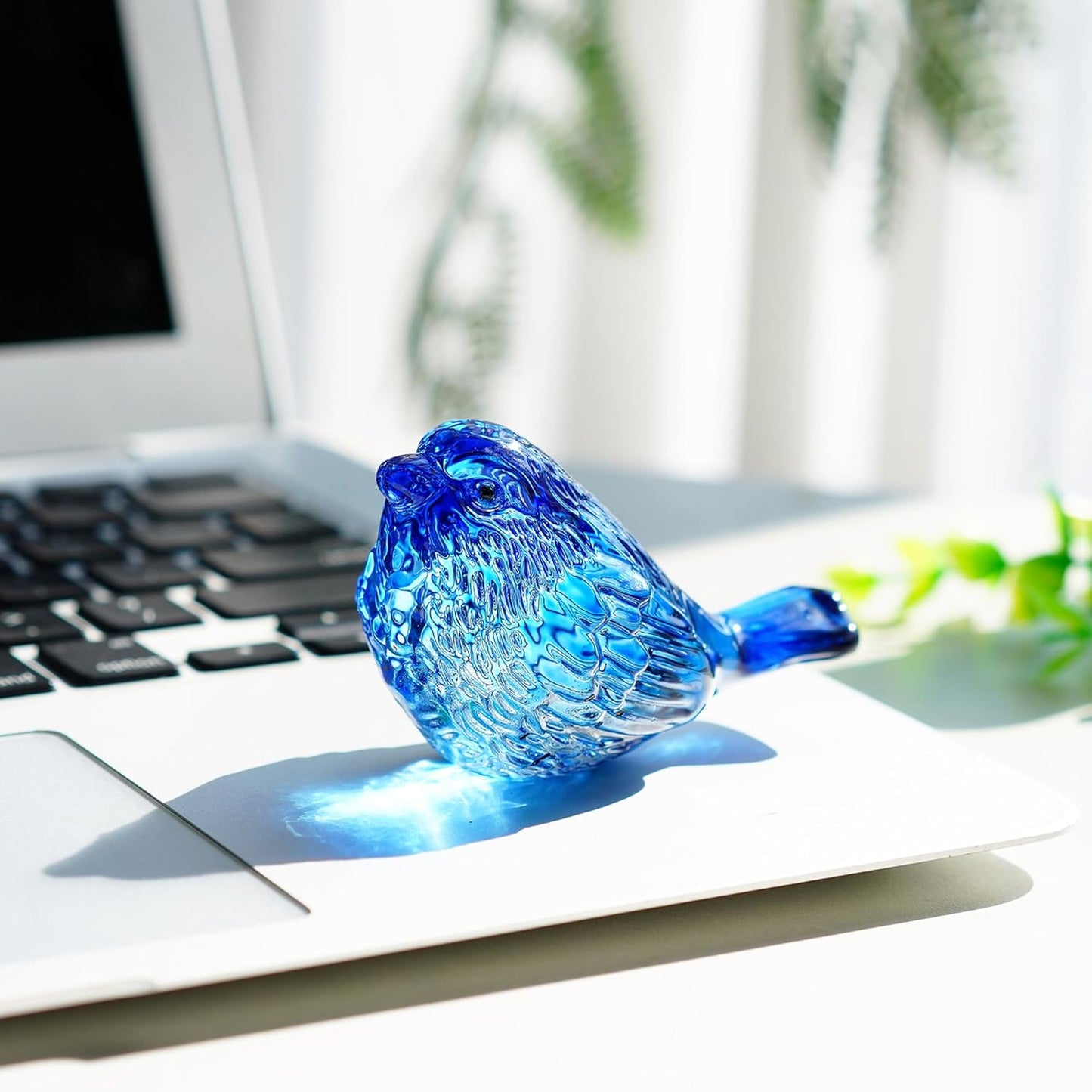 Blown Glass Bird Figurines - Crystal Collectible Decor for Home & Gifts