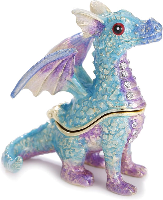 Enamel Dragon & Animal Keepsake Trinket Boxes