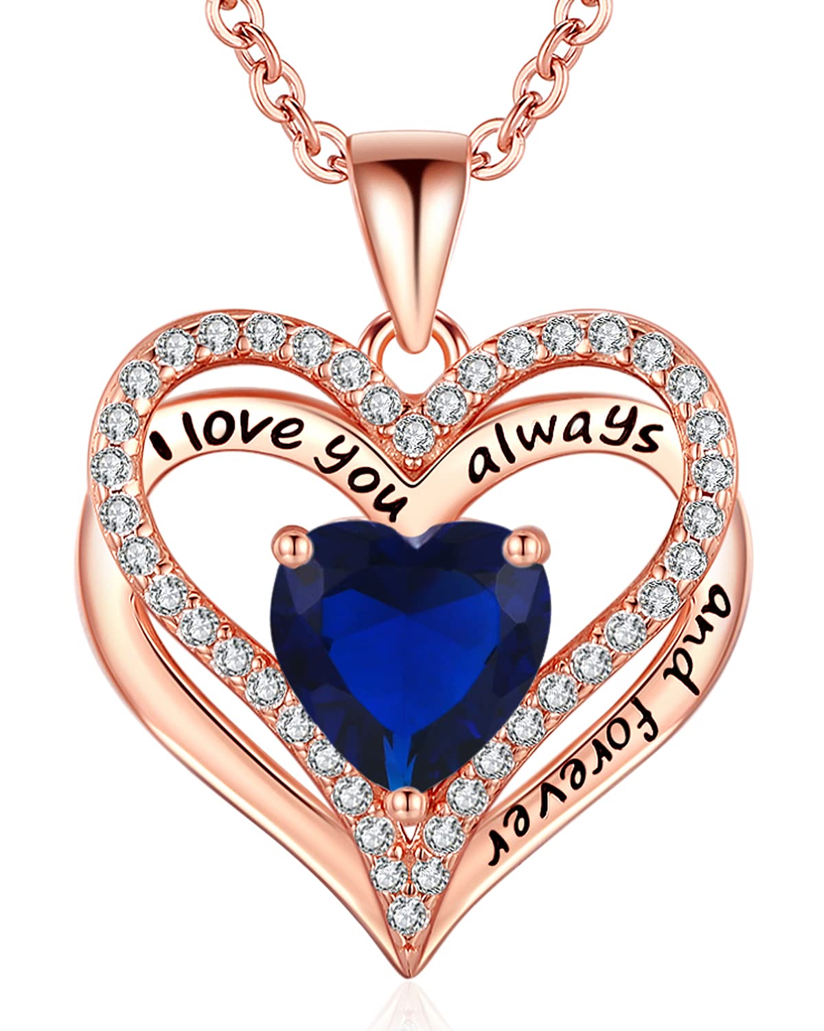 925 Silver Heart Love Necklace Women, Wife Anniversary Jewelry Gift for Her