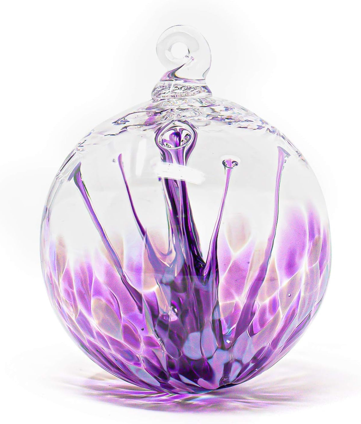 Luke Adams Handmade Glass Gazing Balls for Garden – Hand Blown Glass Gazing Ball for Yard Décor – Decorative Garden Globe (Wildflower)