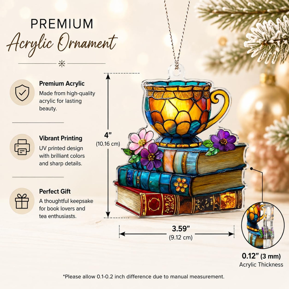 Book Lover Ornaments – Suncatchers & Christmas Tree Decor