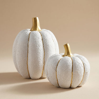 Pumpkin Decor Fall Decoration, Resin Gold Pumpkins for Decorating