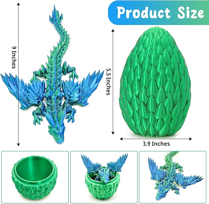 Flying Dragon Eggs - 3D Printed Dragon Egg - Home Decor, Creative Ornaments
