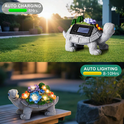 Turtle Statues Solar Garden Decor, Christmas Gift for Grandma Mom