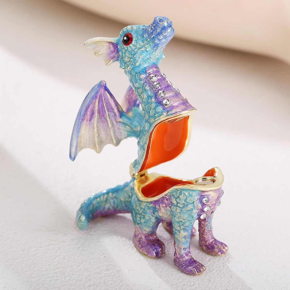 Enamel Dragon & Animal Keepsake Trinket Boxes