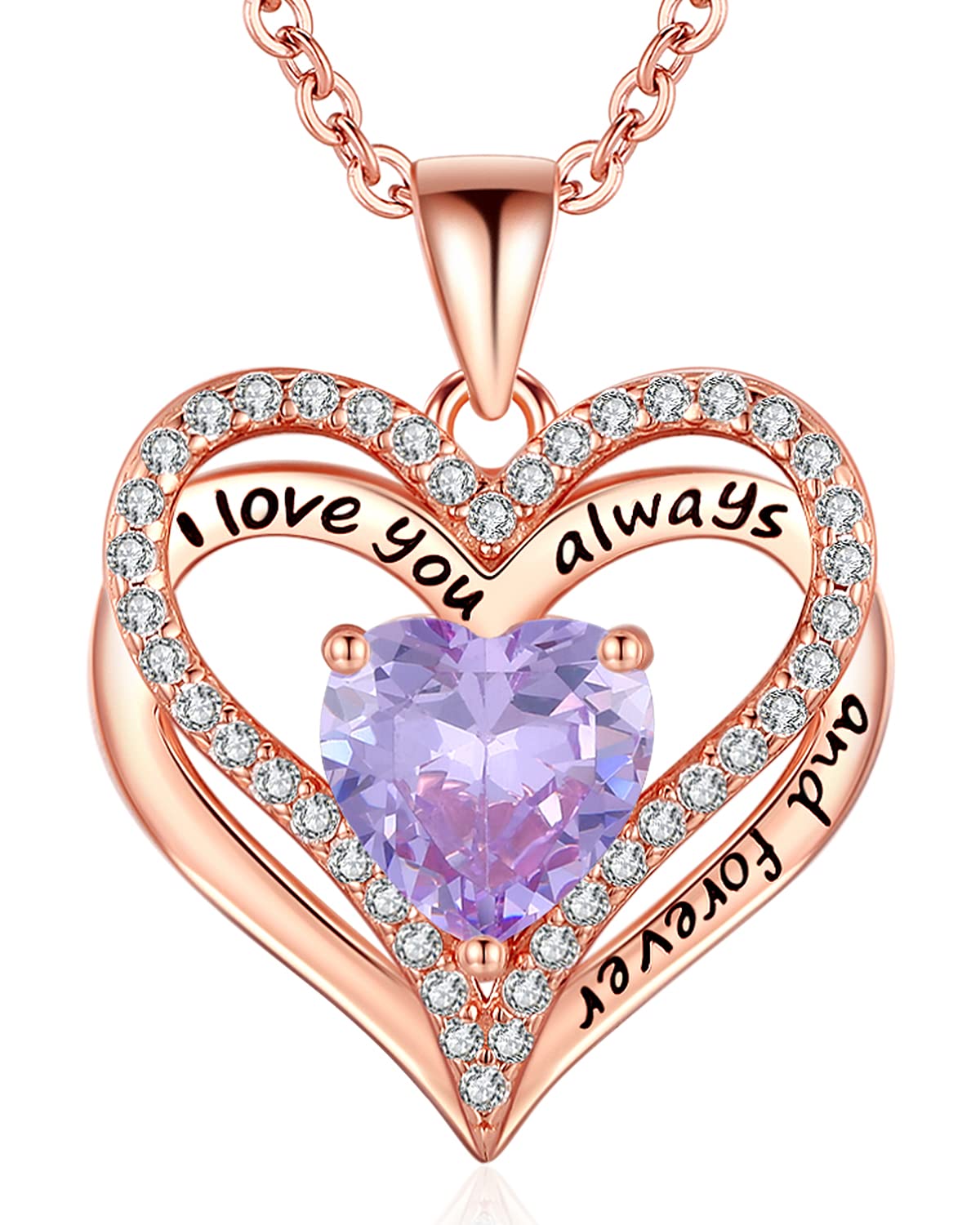 925 Silver Heart Love Necklace Women, Wife Anniversary Jewelry Gift for Her