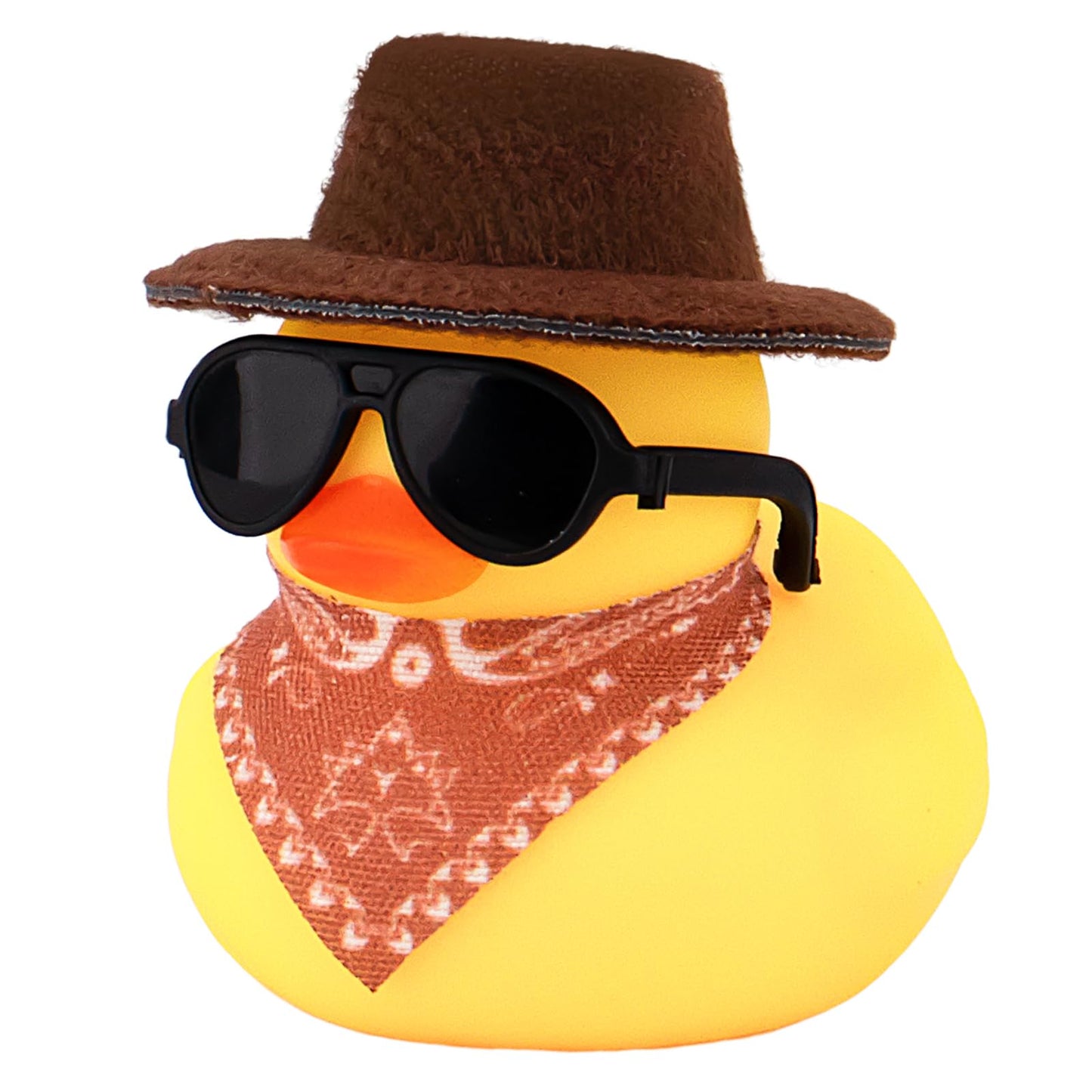Rubber Duck Car Ornaments Yellow Duck Car Dashboard Decorations with Propeller Helmet for Christmas Decor and Home Decorations for Adults (U-Black)