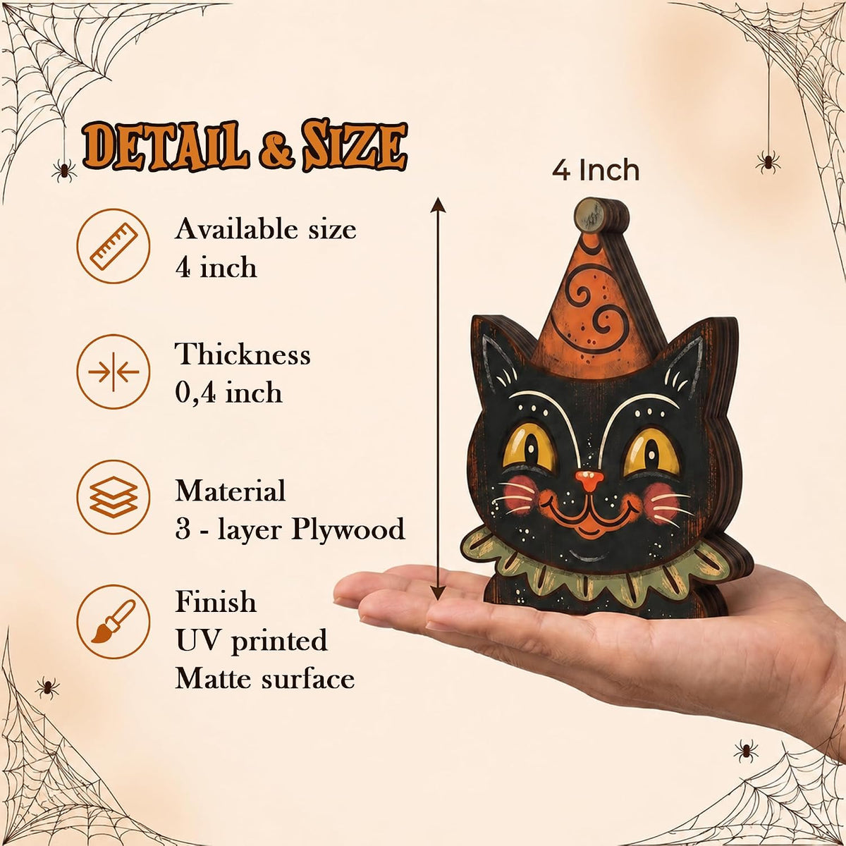 Wooden Halloween Decor Small Halloween Signs Indoor Decor Black Cat Pumpkin