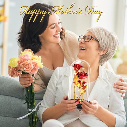 Rose Flower in Glass Dome - Romantic Gifts