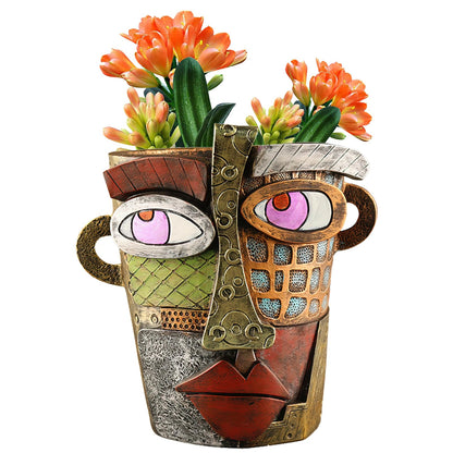 Midogaigai Abstract Face Planter Pots for Indoor Plants&Flowers Home Decor